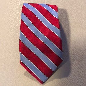 Tommy Hilfiger Red,Blue Striped Tie Silk Tie